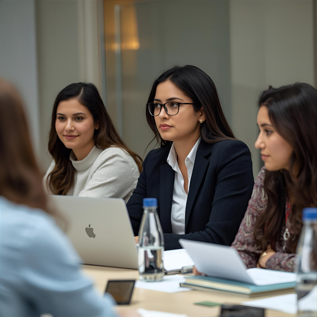 A team of professionals in a meeting